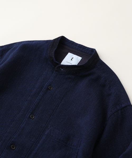 EDIFICE(エディフィス)の「tatamass Band Collar SH Waffle Dobby(シャツ/ブラウス・メンズ・ネイビー・LARGE/MEDIUM)」の3枚目の写真