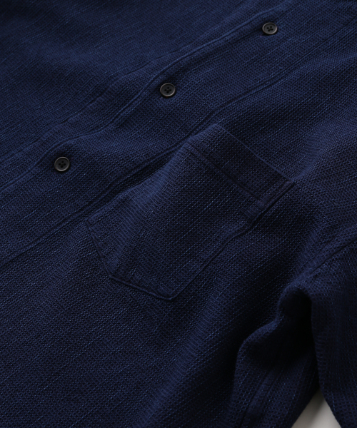 EDIFICE(エディフィス)の「tatamass Band Collar SH Waffle Dobby(シャツ/ブラウス・メンズ・ネイビー・LARGE/MEDIUM)」の6枚目の写真