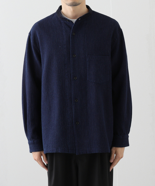 EDIFICE(エディフィス)の「tatamass Band Collar SH Waffle Dobby(シャツ/ブラウス・メンズ・ネイビー・LARGE/MEDIUM)」の8枚目の写真