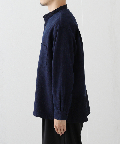 EDIFICE(エディフィス)の「tatamass Band Collar SH Waffle Dobby(シャツ/ブラウス・メンズ・ネイビー・LARGE/MEDIUM)」の9枚目の写真