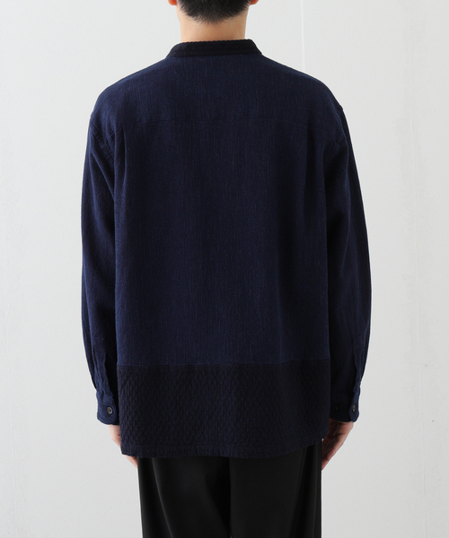 EDIFICE(エディフィス)の「tatamass Band Collar SH Waffle Dobby(シャツ/ブラウス・メンズ・ネイビー・LARGE/MEDIUM)」の10枚目の写真