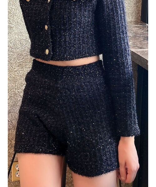 dazzlin（ダズリン）の「ツイードライクニットパンツ（その他パンツ・レディース・ベージュ/ネイビー/ブルー/レッド・FREE）」の3枚目の写真