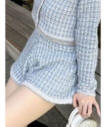 ツイードライクニットパンツ