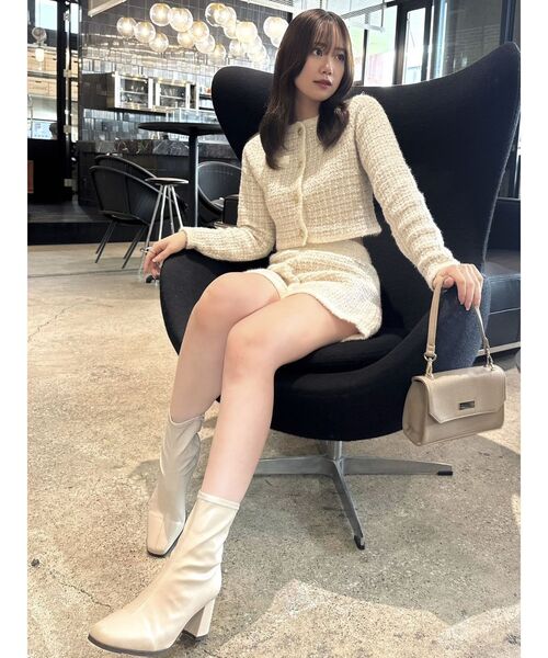 dazzlin（ダズリン）の「ツイードライクニットパンツ（その他パンツ・レディース・ベージュ/ネイビー/ブルー/レッド・FREE）」の5枚目の写真