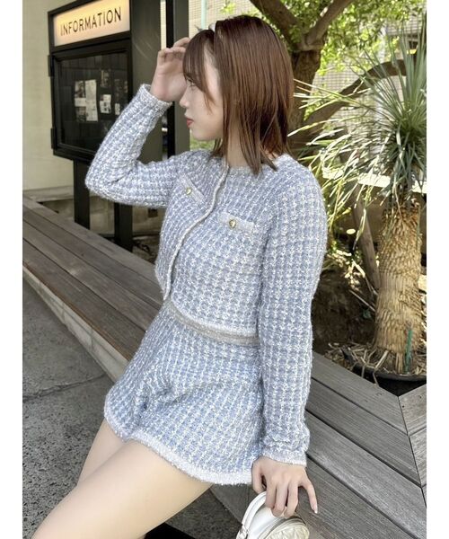 dazzlin（ダズリン）の「ツイードライクニットパンツ（その他パンツ・レディース・ベージュ/ネイビー/ブルー/レッド・FREE）」の11枚目の写真