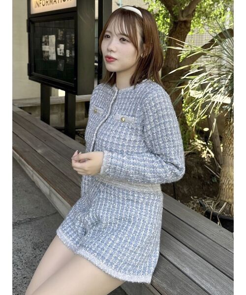 dazzlin（ダズリン）の「ツイードライクニットパンツ（その他パンツ・レディース・ベージュ/ネイビー/ブルー/レッド・FREE）」の12枚目の写真