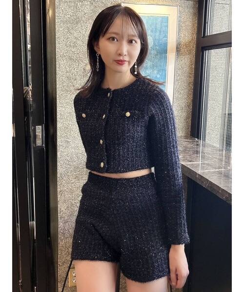 dazzlin（ダズリン）の「ツイードライクニットパンツ（その他パンツ・レディース・ベージュ/ネイビー/ブルー/レッド・FREE）」の17枚目の写真