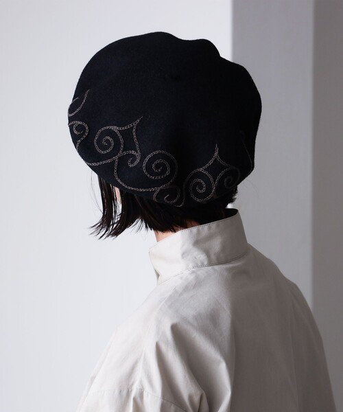 別注】cableami / アイヌ刺繍ベレー（ハンチング/ベレー帽）｜fennica