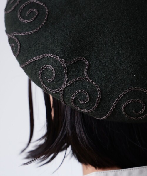 別注】cableami / アイヌ刺繍ベレー（ハンチング/ベレー帽）｜fennica