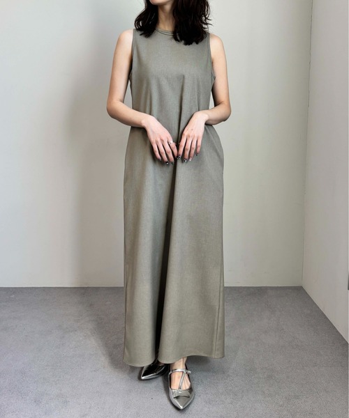 1chaku.（イッチャク）の「アメスリワンピース（ワンピース・レディース・ブラック/サンドベージュ/サンドグレー/グレー/ブルーグレー/ブルー/モカ・マルチサイズ）」の4枚目の写真