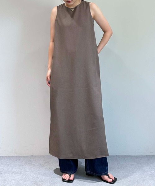 1chaku.（イッチャク）の「アメスリワンピース（ワンピース・レディース・ブラック/サンドベージュ/サンドグレー/グレー/ブルーグレー/ブルー/モカ・マルチサイズ）」の5枚目の写真