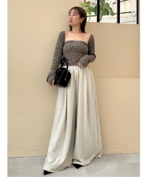 SNIDEL スウェットタックワイドパンツ SNIDEL（スナイデル）の「【WEB限定サイズあり】スウェット