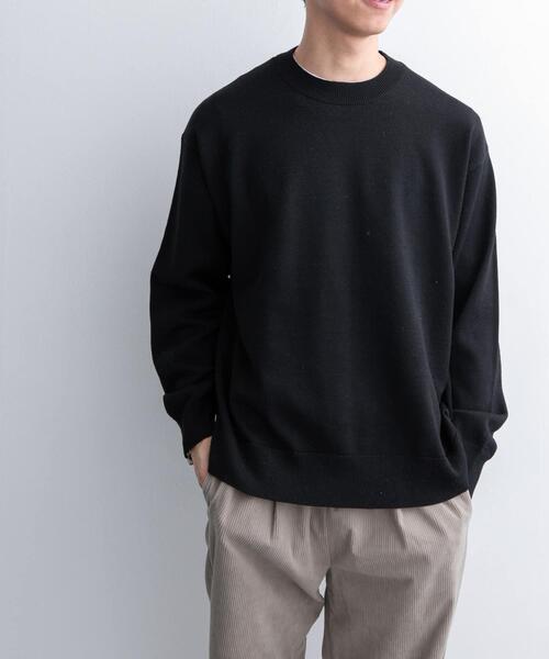 FORK&SPOON（フォークアンドスプーン）の「FORK&SPOON　ウーステッドヤーンクルーネックニット（ニット/セーター・メンズ・オレンジ系その他/ブルー/ブラック/アイボリー・5/4）」の3枚目の写真