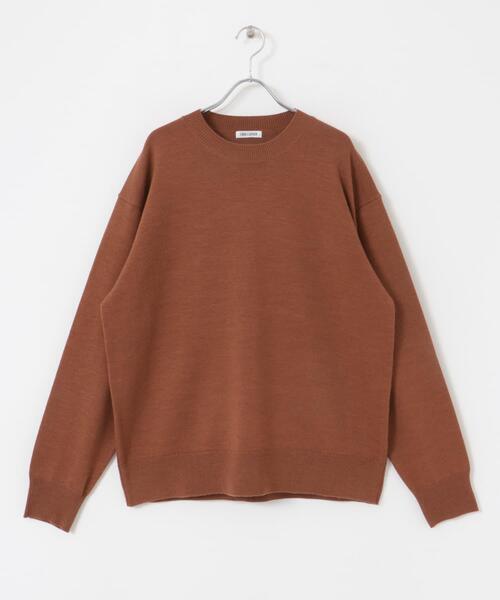 FORK&SPOON（フォークアンドスプーン）の「FORK&SPOON　ウーステッドヤーンクルーネックニット（ニット/セーター・メンズ・オレンジ系その他/ブルー/ブラック/アイボリー・5/4）」の5枚目の写真