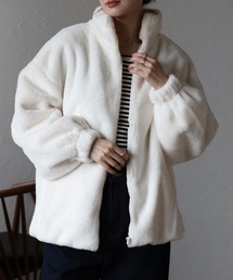 【Fizz/フィズ】 フェイクファー スタンドカラーブルゾン