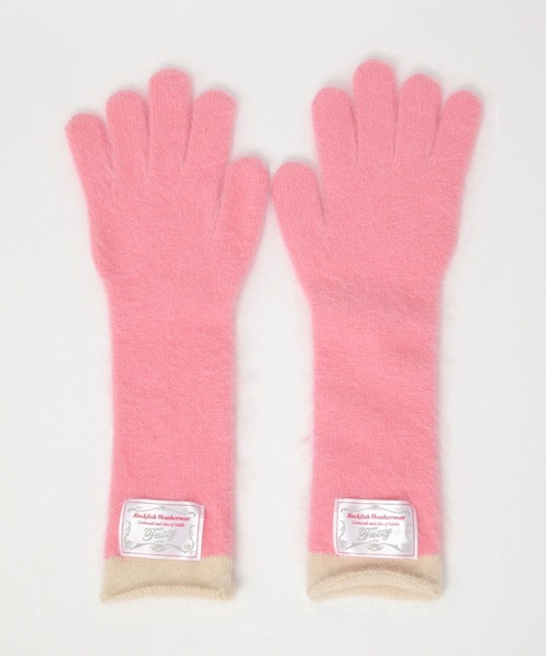 ROCKFISH WEATHERWEAR（ロックフィッシュウェザーウェア）の「【Rockfish Weatherwear】ファジーロンググローブ[tiny tiny]（手袋・レディース・ピンク/ホワイト/ライトグリーン・0）」の6枚目の写真