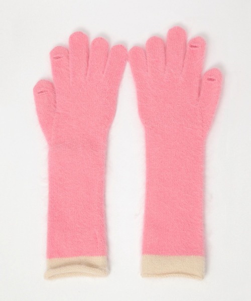 ROCKFISH WEATHERWEAR（ロックフィッシュウェザーウェア）の「【Rockfish Weatherwear】ファジーロンググローブ[tiny tiny]（手袋・レディース・ピンク/ホワイト/ライトグリーン・0）」の7枚目の写真