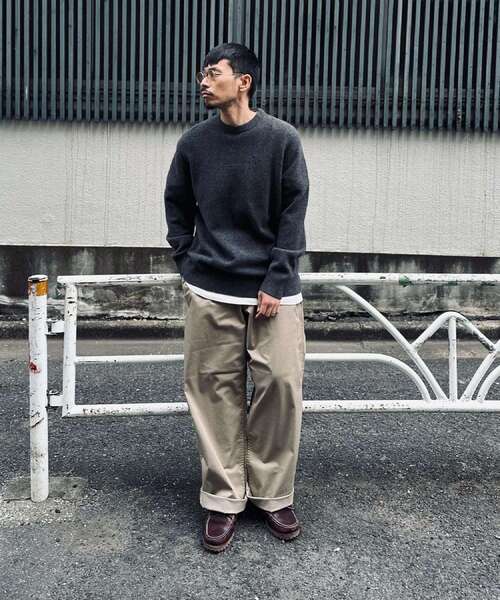 BACK NUMBER(バックナンバー)の「BACK NUMBER(バックナンバー)【メンズ】ウールライククルーニット(ニット/セーター・メンズ・ベージュ/ダークグレー/ネイビー・XL/M/L)」の22枚目の写真