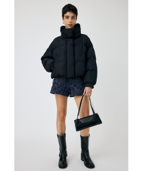 MOUSSY（マウジー）の「STAND COLLAR パッファージャケット（ダウンジャケット/コート・レディース・ブラック/ブラウン/ライトブルー・FREE）」の6枚目の写真