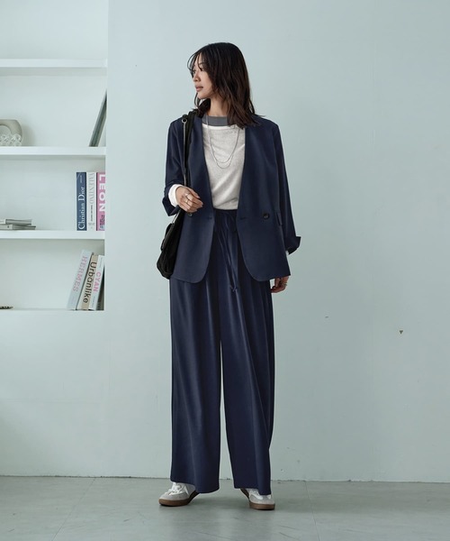 STYLE DELI（スタイルデリ）の「軽量ノーカラージャケット（ノーカラージャケット・レディース・ネイビー/ブラック/ブラウン系その他・FREE）」の8枚目の写真