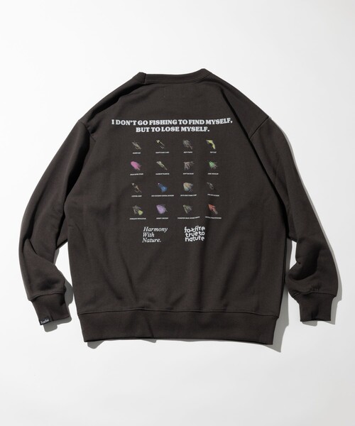Foxfire（フォックスファイヤー）の「Foxfire/フォックスファイヤー 別注 Foxfire プリントクルーネック スウェット/毛針/バックプリント/リラックスフィット（スウェット・メンズ・チャコールグレー/ライトグレー/ネイビー・LARGE/MEDIUM）」の19枚目の写真