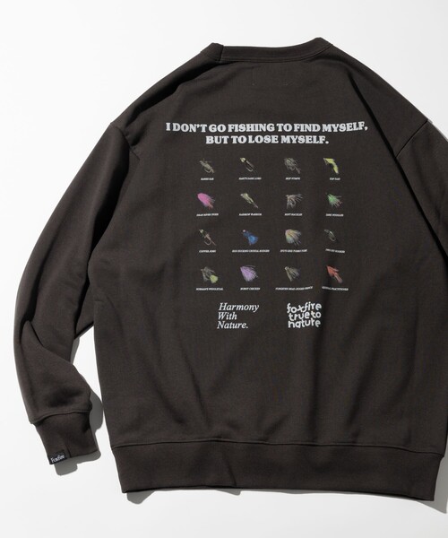 Foxfire（フォックスファイヤー）の「Foxfire/フォックスファイヤー 別注 Foxfire プリントクルーネック スウェット/毛針/バックプリント/リラックスフィット（スウェット・メンズ・チャコールグレー/ライトグレー/ネイビー・LARGE/MEDIUM）」の20枚目の写真