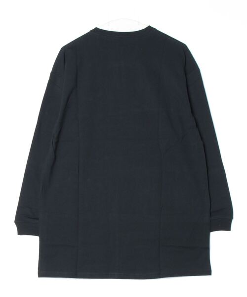 spiritoso(スピリトーゾ)の「spiritoso USAコットンロング丈クルーネックロンT(Tシャツ/カットソー・レディース・ブラック/カーキ/杢グレー/オフホワイト・F)」の5枚目の写真