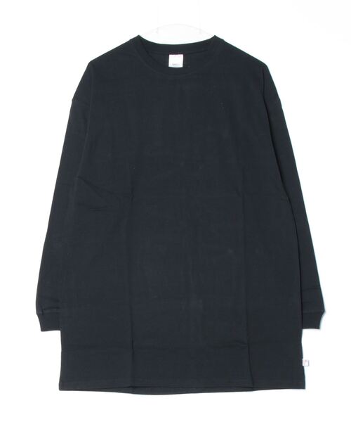 spiritoso(スピリトーゾ)の「spiritoso USAコットンロング丈クルーネックロンT(Tシャツ/カットソー・レディース・ブラック/カーキ/杢グレー/オフホワイト・F)」の6枚目の写真