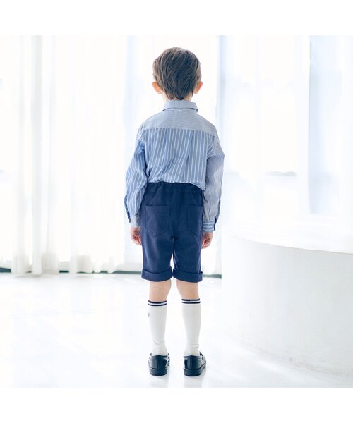 apres les cours（アプレレクール）の「フォーマルシャツ（シャツ/ブラウス・キッズ・ストライプ/オフホワイト・90/100/110/120/130）」の18枚目の写真