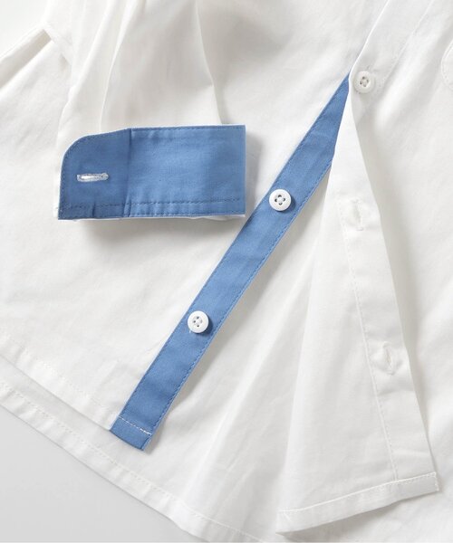 apres les cours（アプレレクール）の「フォーマルシャツ（シャツ/ブラウス・キッズ・ストライプ/オフホワイト・90/100/110/120/130）」の5枚目の写真