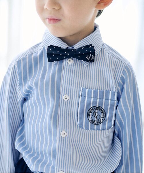 apres les cours（アプレレクール）の「フォーマルシャツ（シャツ/ブラウス・キッズ・ストライプ/オフホワイト・90/100/110/120/130）」の9枚目の写真