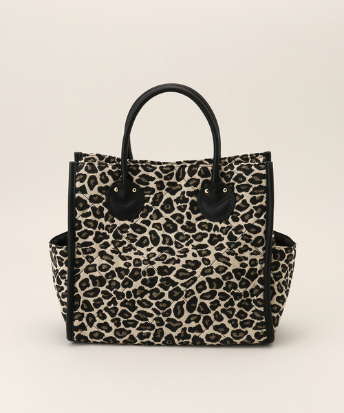 cache cache(カシュ カシュ)の「cache cache/カシュカシュ キルティンクレオパTOTE(トートバッグ・レディース・ブラウン・FREE)」の1枚目の写真