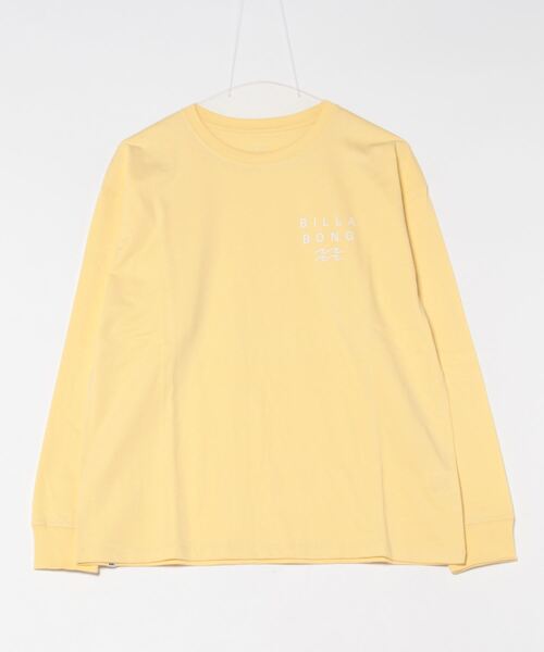 BILLABONG（ビラボン）の「BILLABONG レディース CLEAN LOGO LOOSE LS TEE ロンＴ 【2025年春夏モデル】/ビラボンワンポイントロゴ長袖ロンT（Tシャツ/カットソー・レディース・ホワイト/ミント/イエロー/ブラック・MEDIUM/LARGE）」の2枚目の写真
