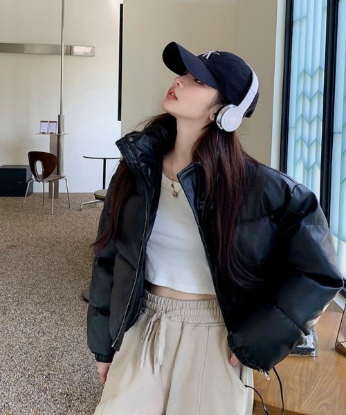 スタンドカラー キルティング中綿ジャケット（ダウンジャケット/コート