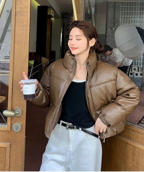 スタンドカラー キルティング中綿ジャケット（ダウンジャケット/コート