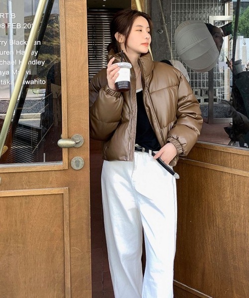 スタンドカラー キルティング中綿ジャケット（ダウンジャケット/コート