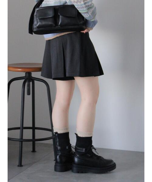 ehka sopo（エヘカソポ）の「ボックスタックショートパンツ（その他パンツ・レディース・グレー/ブラック/ベージュ・F）」の7枚目の写真