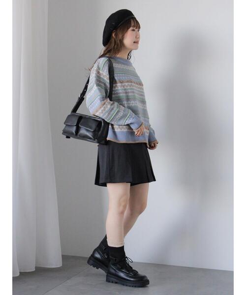 ehka sopo（エヘカソポ）の「ボックスタックショートパンツ（その他パンツ・レディース・グレー/ブラック/ベージュ・F）」の11枚目の写真