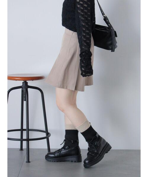 ehka sopo（エヘカソポ）の「ボックスタックショートパンツ（その他パンツ・レディース・グレー/ブラック/ベージュ・F）」の14枚目の写真