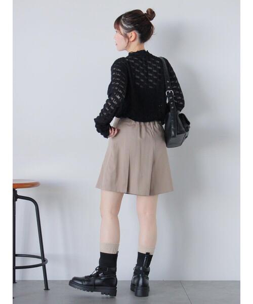 ehka sopo（エヘカソポ）の「ボックスタックショートパンツ（その他パンツ・レディース・グレー/ブラック/ベージュ・F）」の19枚目の写真