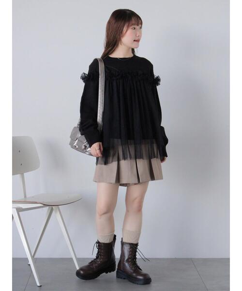 ehka sopo（エヘカソポ）の「ボックスタックショートパンツ（その他パンツ・レディース・グレー/ブラック/ベージュ・F）」の20枚目の写真