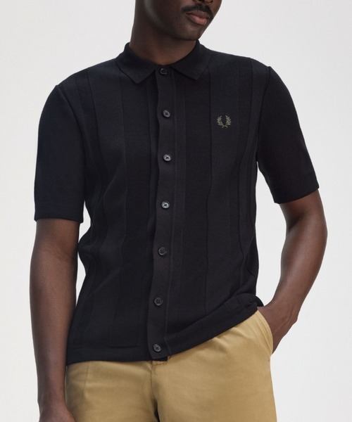 セール】Button Through Short Sleeve Polo Shirt／ボタンスルー