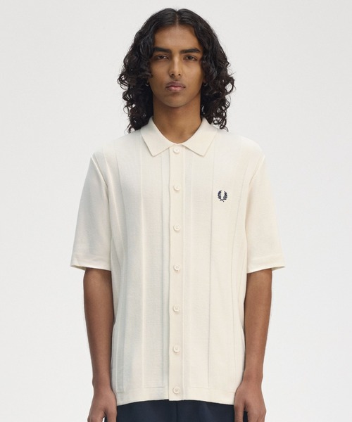 セール】Button Through Short Sleeve Polo Shirt／ボタンスルー