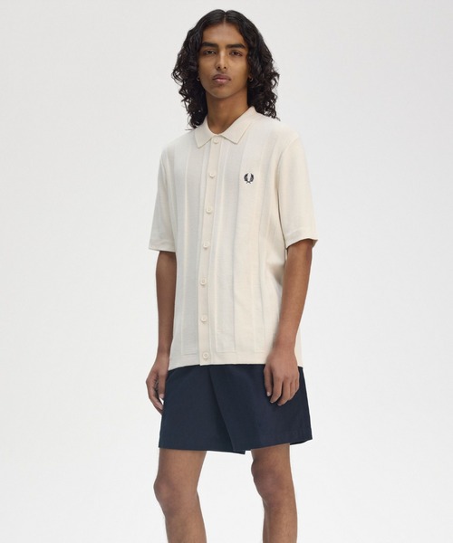 セール】Button Through Short Sleeve Polo Shirt／ボタンスルー
