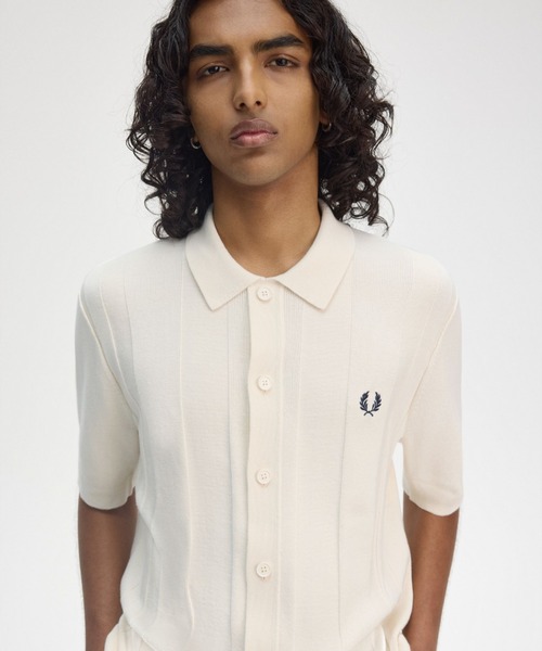 FRED PERRY/フレッドペリーティップライン ボタンスルーリブポロシャツ FRED PERRY（フレッドペリー）の「[FRED PERRY/フレッドペリー