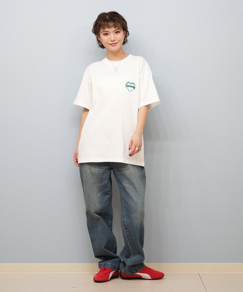 THRASHER(スラッシャー)の「THRASHER/スラッシャー バーニングハートTシャツ 252TH2ST030(Tシャツ/カットソー・レディース・ブラック×レッド/ホワイト×レッド/ブラック×ブルー/ブラック×グリーン/ホワイト×グリーン/ホワイト×ブルー・L/M/XL)」の15枚目の写真
