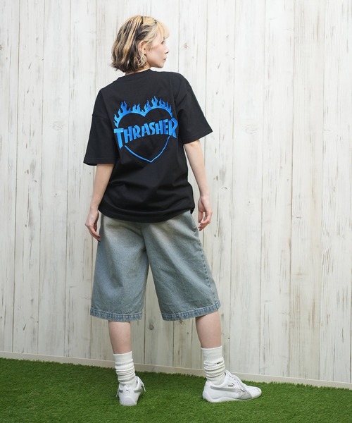 tシャツ THRASHER/スラッシャー バーニングハートTシャツ 252TH2ST033 レディース THRASHER/スラッシャー バーニングハートTシャツ 252TH2ST030