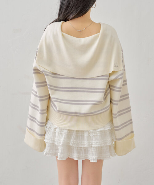 セール】セーラーカラールーズニット（ニット/セーター）｜Chico