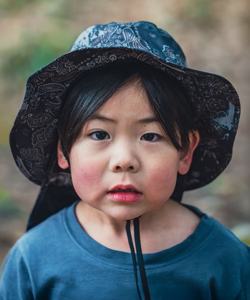 KiU（キウ）の「紫外線防止キッズサンシェードUVハット（ハット・キッズ・ブラック/ブルー系その他/タイガーカモ/ネイビー系/ピンク系その他/カーキ/レオパード/ブルー系その他2/ブラック系その他/パープル系その他/ベージュ系その他・FREE）」の19枚目の写真