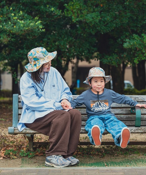 KiU（キウ）の「紫外線防止キッズサンシェードUVハット（ハット・キッズ・ブラック/ブルー系その他/タイガーカモ/ネイビー系/ピンク系その他/カーキ/レオパード/ブルー系その他2/ブラック系その他/パープル系その他/ベージュ系その他・FREE）」の14枚目の写真